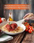 Nonstick Cooking Spoon with Silicone & Wood Handle