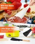 Nonstick Cooking Spoon with Silicone & Wood Handle