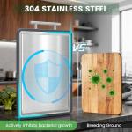 Double-Sided Stainless Steel Cutting Boards, 2-Pack