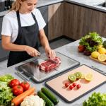 Double-Sided Stainless Steel Cutting Boards, 2-Pack