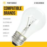 PartsBroz 316538904 Light Bulb for Refrigerators