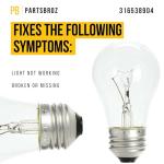 PartsBroz 316538904 Light Bulb for Refrigerators