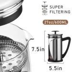 KYZ Stainless Steel 20oz French Press Coffee Maker