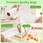 Clear Plastic Food Storage Bags on a Roll, 500 Count
