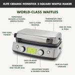 GreenPan Elite Belgian Waffle Maker with Nonstick Plates