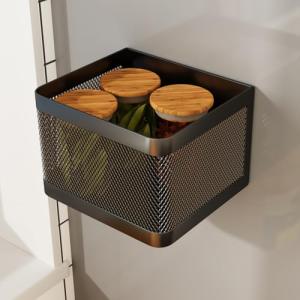 Magnetic Fridge Shelf Organizer - Black
