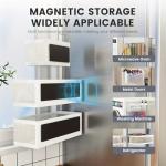 Magnetic Fridge Shelf Organizer - Black