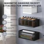 Magnetic Fridge Shelf Organizer - Black