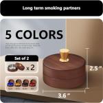 Wooden Ash Tray with Lid - 2 Pack
