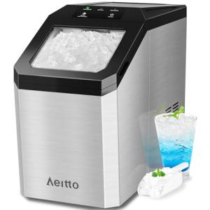 Aeitto Countertop Nugget Ice Maker, Silver