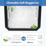 Aeitto Countertop Nugget Ice Maker, Silver