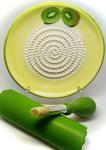 BonCera Ceramic Garlic Grater Plate Set - Kiwi Design