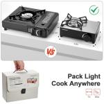 Odoland Portable Butane Camping Stove with Carry Case