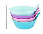Kids' Quiet Cereal Bowls with Built-In Straws