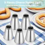 Hendiy 5-Piece Stainless Steel Churro Piping Set