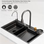 Broncho Stainless Steel Drop-In Kitchen Sink with Faucet