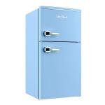 Blue Retro Mini Fridge with Freezer, 3.1 Cu.Ft