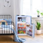 Blue Retro Mini Fridge with Freezer, 3.1 Cu.Ft