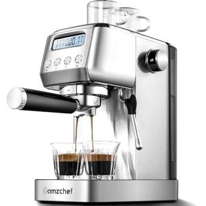 AMZCHEF 20Bar Espresso Machine with LCD Display