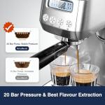 AMZCHEF 20Bar Espresso Machine with LCD Display