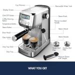 AMZCHEF 20Bar Espresso Machine with LCD Display