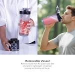 UTALENT Cordless Portable Blender with 4 Programs