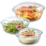 Le'raze 6-Piece Borosilicate Glass Bakeware Set