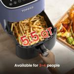 TOPZEE 12-in-1 5.5QT Air Fryer, Dark Gray
