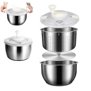 Stainless Steel 6L Multi-Use Salad Spinner