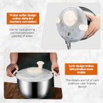 Stainless Steel 6L Multi-Use Salad Spinner