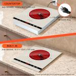 Single Burner Electric Cooktop with Dual Coils