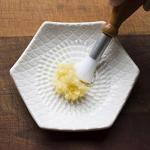 Handmade Ceramic Garlic Grater Set with Peeler and Brush