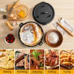 Velaze 10QT Pre-Seasoned Cast Iron Dutch Oven