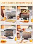 FOHERE 5-Tray BPA-Free Food Dehydrator Machine
