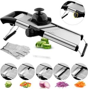VEKAYA Adjustable Stainless Steel Mandoline Slicer