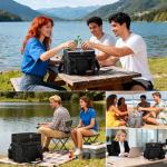 Double Deck Insulated Lunch Bag with Ice Packs