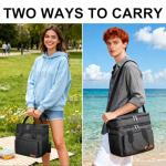 Double Deck Insulated Lunch Bag with Ice Packs