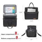 Double Deck Insulated Lunch Bag with Ice Packs