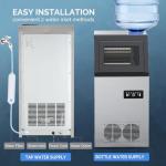 VINGLI 110lbs Stainless Steel Ice Maker Machine