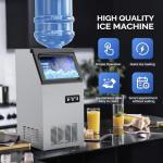 VINGLI 110lbs Stainless Steel Ice Maker Machine