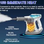 Handheld Steam Cleaner with Large Water Tank & Accessories