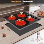 Cooksir 24 Inch 4 Burner Electric Cooktop