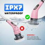 Cordless Electric Spin Scrubber with 7 Brush Heads