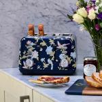 Laura Ashley Navy 4-Slice Stainless Steel Toaster
