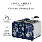 Laura Ashley Navy 4-Slice Stainless Steel Toaster
