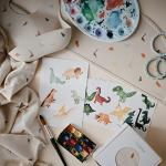 Mushie Adjustable Waterproof Silicone Baby Bib - Dinosaurs