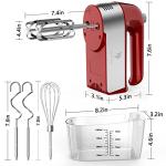 450W Electric Hand Mixer with Accessories and Storage