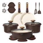CAROTE 20-Piece Non-Stick Titanium Cookware Set