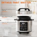 6-Quart Electric Pressure Cooker with 12 Functions