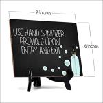 Hand Sanitizer Table Sign, 6" x 8" Tan